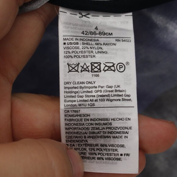 NWT Banana Republic Blouse womens 4 Striped Peplum Top Shimmer Sleeveless blue - Picture 5 of 9